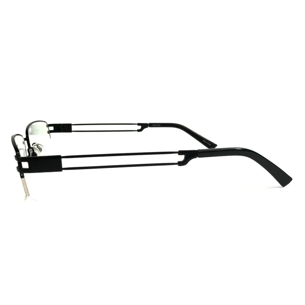 Flexure by Capri Eyeglasses Frames FX22 Black Rectangle Half Rim 55-19-140
